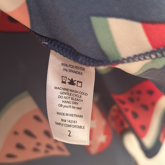 Toddler girls size 2 2T casual watermelon dress moomoo mini stars summer lularoe - Picture 3 of 4